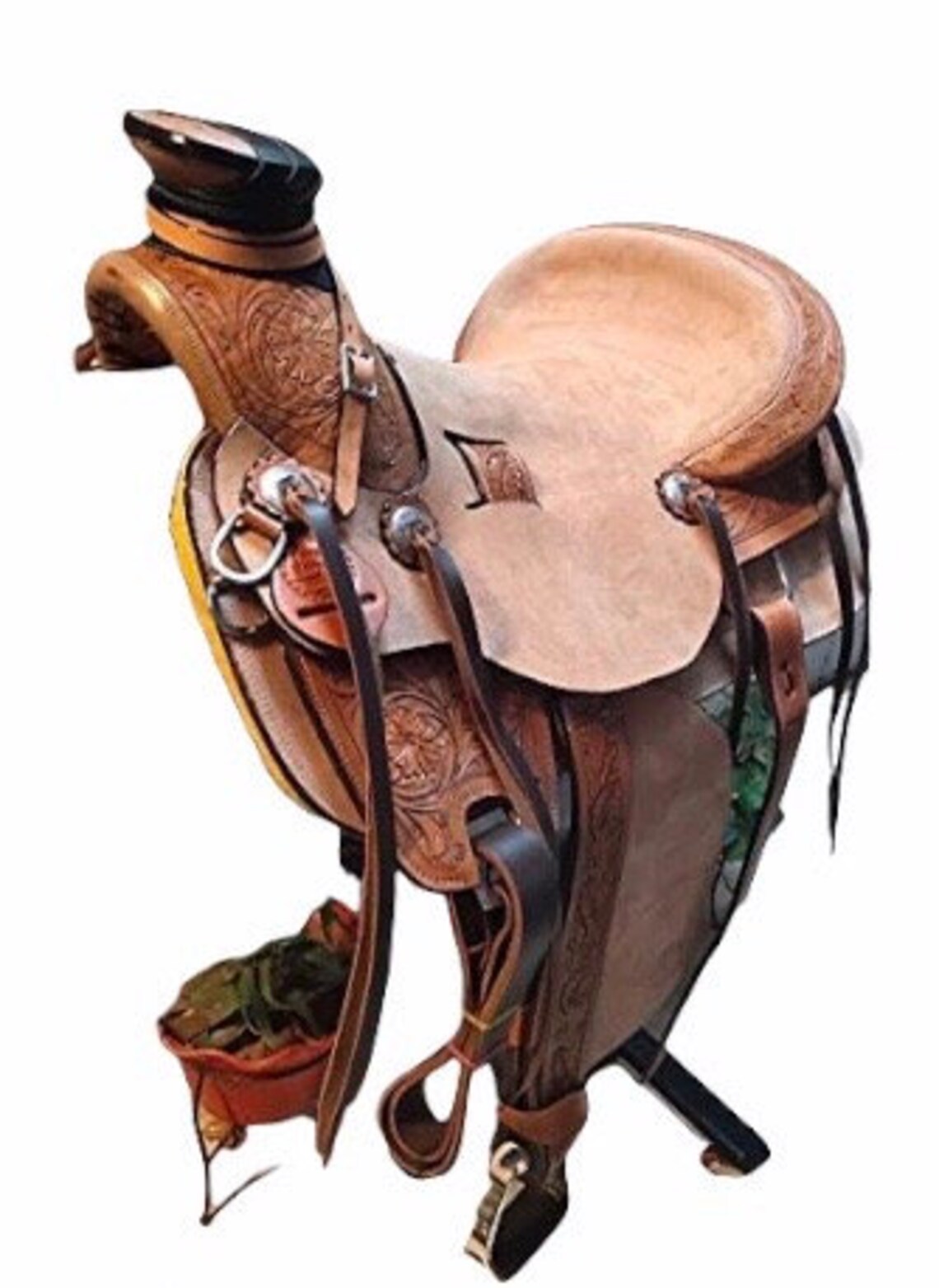 Western Leather Big Horn Saddle With Matching Headstall & Etsy