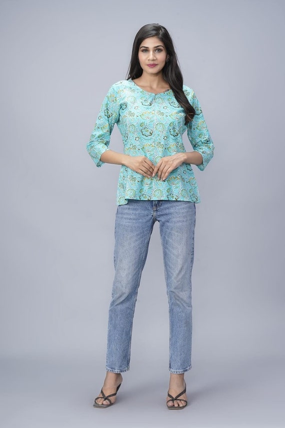 Sanganeri print clearance kurti