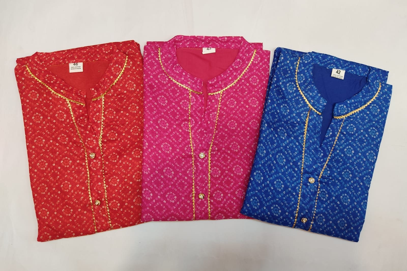 Party Wear 3/4th Sleeve Cotton Anarkali Kurti, Size: Medium, Wash Care:  Machine wash at Rs 995 in Jaipur