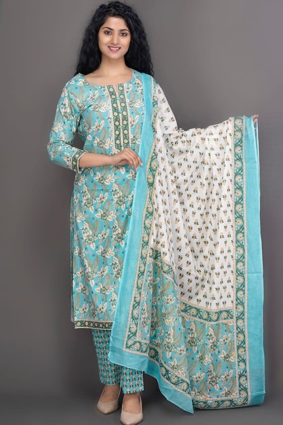 Buy Champagne Gota Mulmul Suit Set online in India at Best Price | Aachho