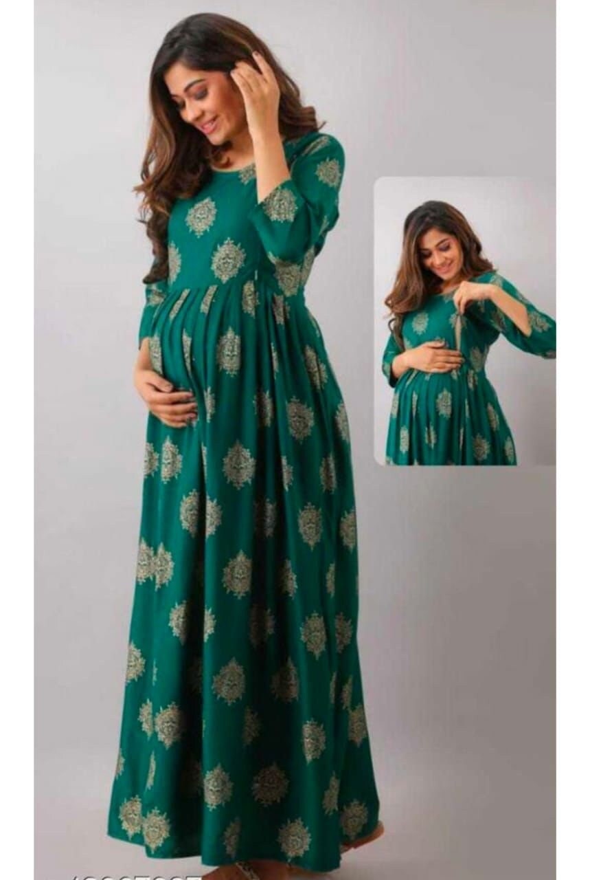 Long Sleeve Maternity Maxi Dress