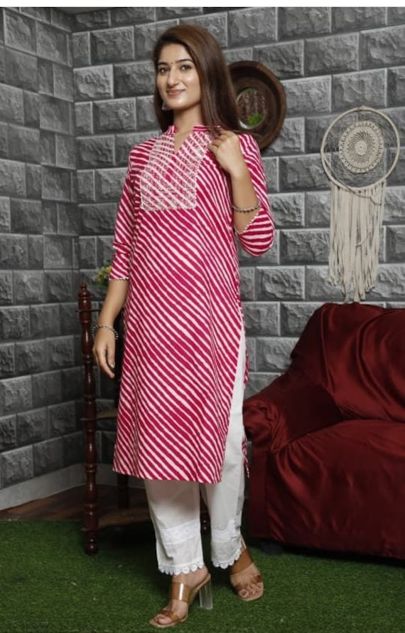 Buy Fancy Pink Daily Wear Kurti For Women at Rs.650/Piece in chengalpattu  offer by Fashion Equation