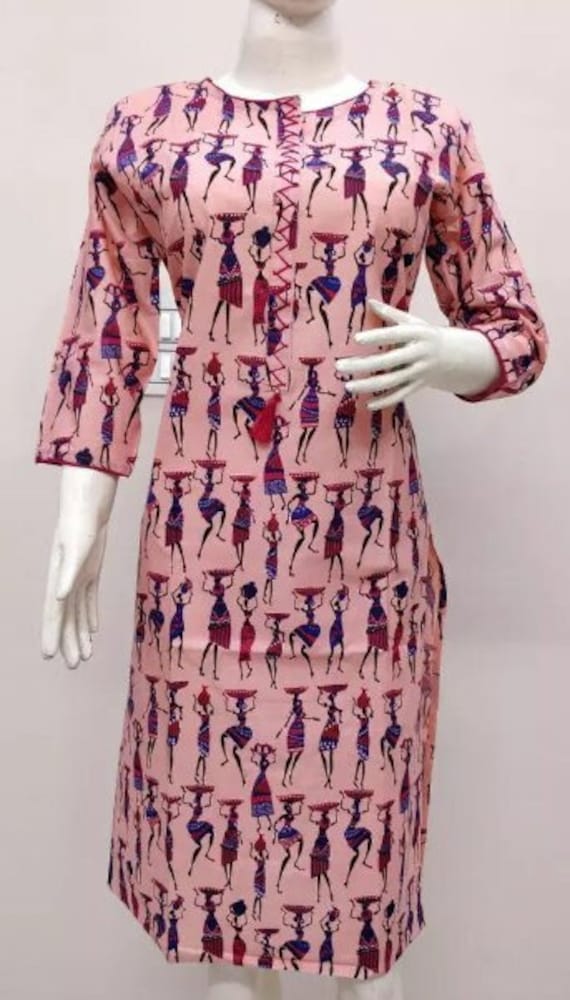 Warli painting designs clearance kurtis