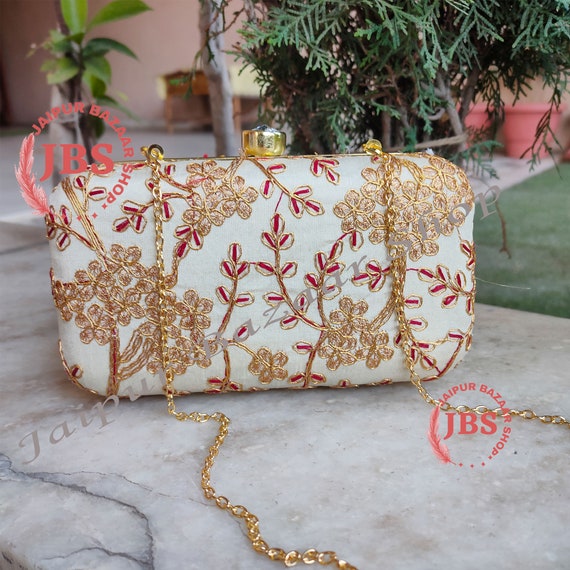 Colorful Floral Clutch Purse Evening Bag for Women Formal Party Handbag