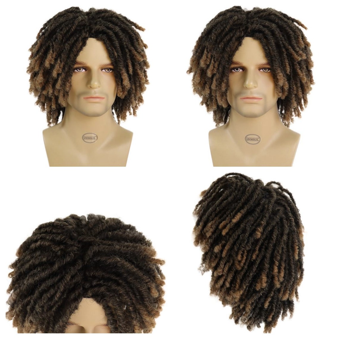 Mens Dreadlocks Wig Natural Looking Dreadlocks Toupee Full Wig Etsy
