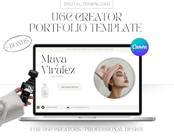 UGC Content Creator Portfolio Template | Editable Canva Website (Digital Download)