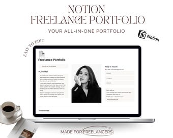 Notion Freelancer Portfolio Template | Customizable & Modern for Content Creators Business Owners