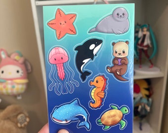 Sea Creatures Sticker Sheet