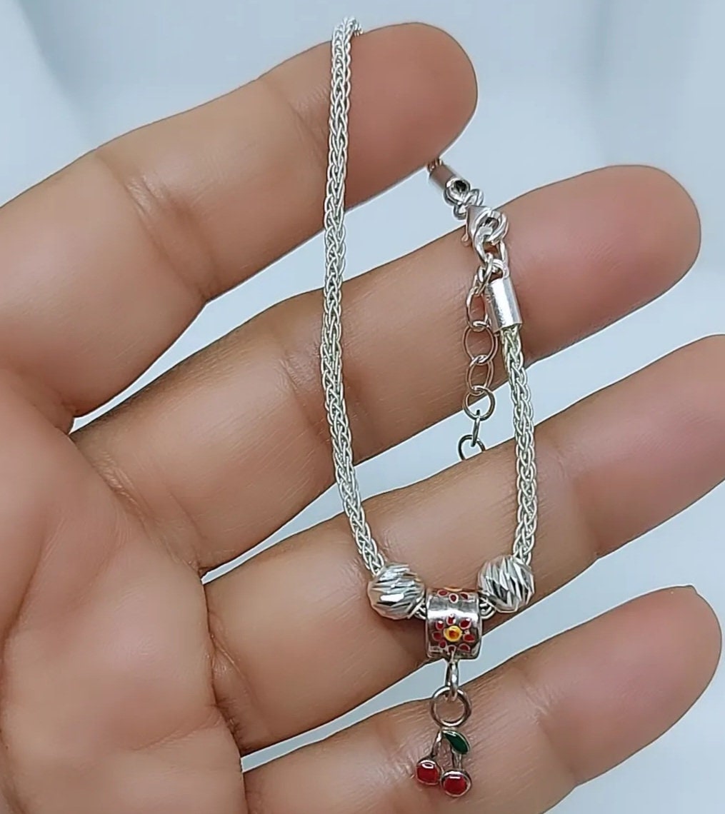 Handcrafted Traditional Chain Braided Cherry Charm Girl
