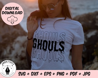 Ghouls Halloween SVG Cut File: Shirt Design (Digital Download)