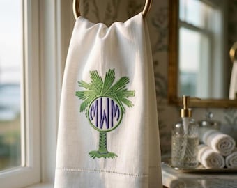 Custom Embroidered Tea Towel – Personalized Kitchen Gift & Hostess Towel