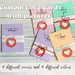 Handmade Custom Personalized Love Card with pictures - Perfect Custom Gift for Couples - Gift for Partner - Card for couple -