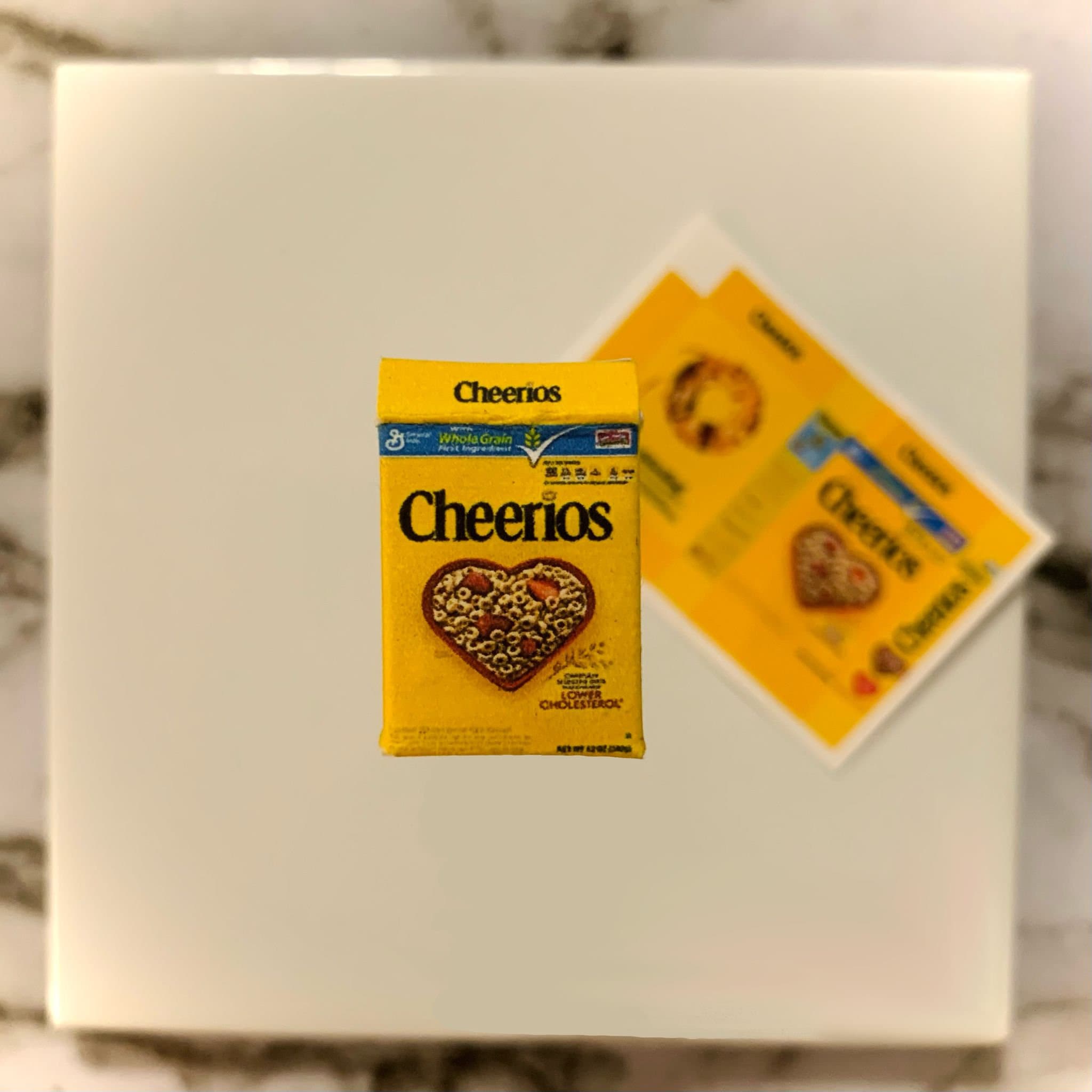 1/12 Scale food cheerios cereal printable template digital box