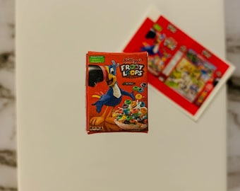 1/12 Scale food froot loops cereal printable template digital box
