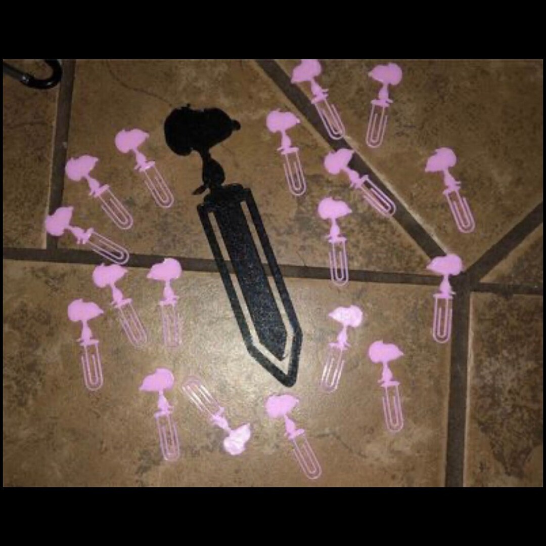 Snoopy Bookmark & Paperclip Set Etsy