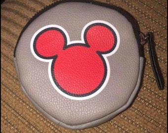Portmonetka Disney Mickey Mouse w kolorze czerwonym i szarym