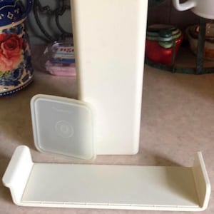 vintage Tupperware kaasbewaardoos met deksel en dienblad