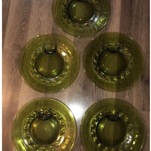 Indiana colony kings green crown dinner plate set of 5