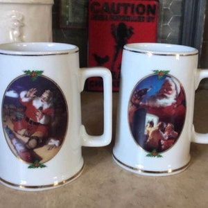 Vintage Santa Coca-cola mugs 1996