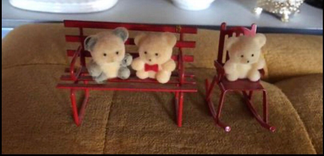 Vintage 80s Teddy Bear Figurines - Etsy