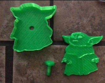 Cortador de galletas de Baby Yoda con sello