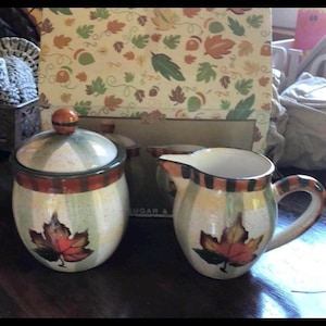 autumn accents sugar and cream set