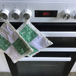 Handmade patchwork pot holders