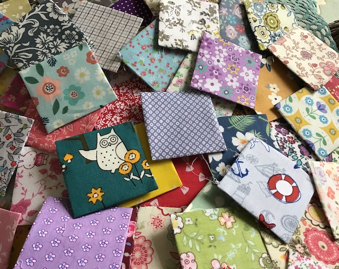Precut Fabric Squares, 5x5 Cotton Squares, Novelty Print Squares