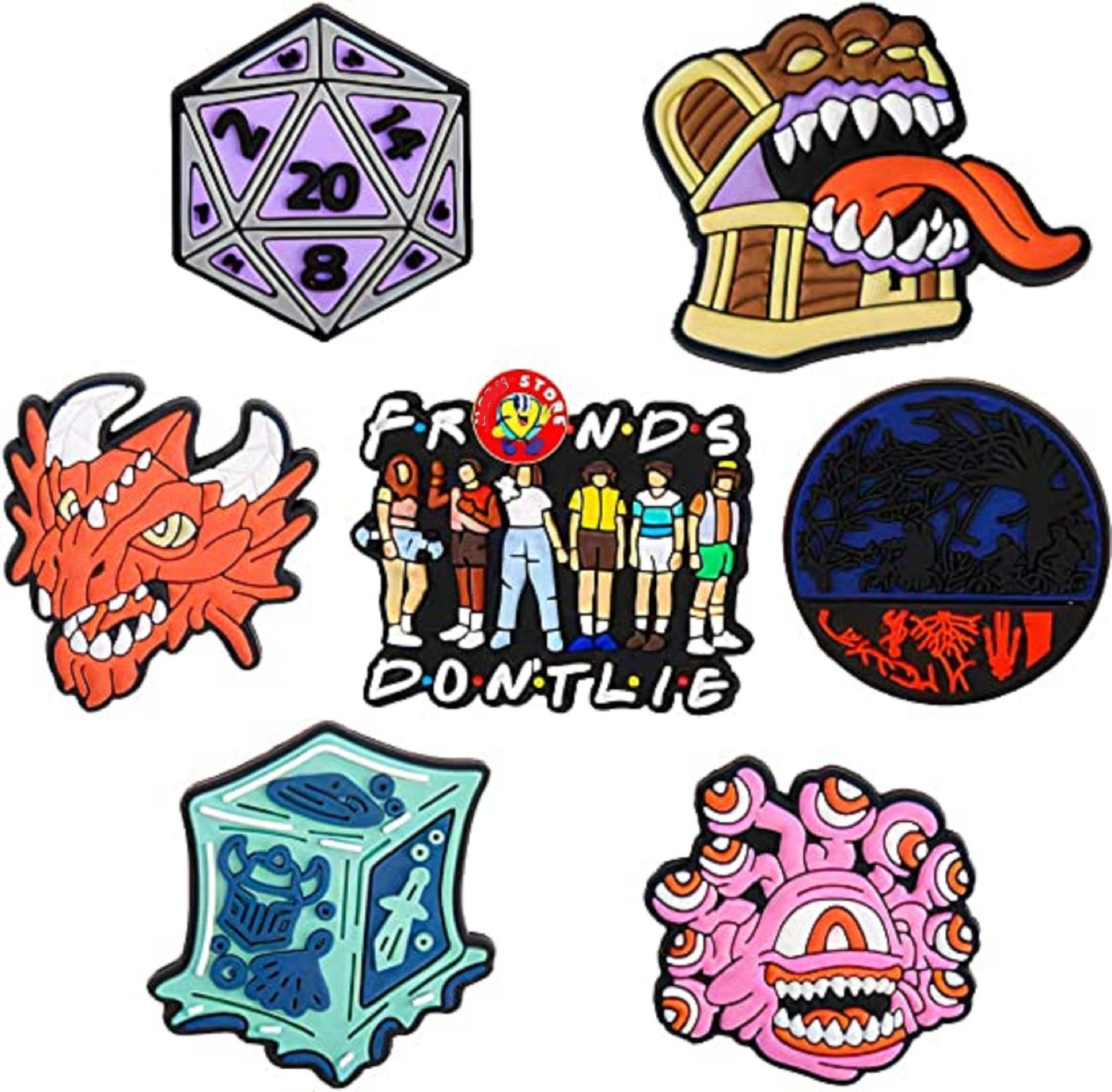 Stranger Things Croc Shoe Charms 22pcs Friends Don't Lie Etsy India