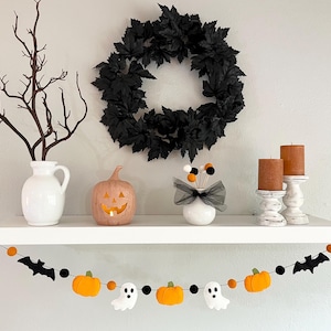 Felt Halloween Garland, Halloween Decor