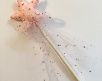 Magical Wand, Fairy Wand, Sparkle Wand, Princess Wand, Costume Wand, Pink Star Wand