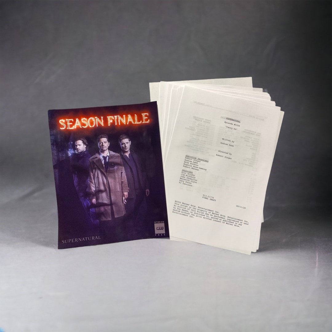 Supernatural CARRY ON Script Season Finale - Etsy