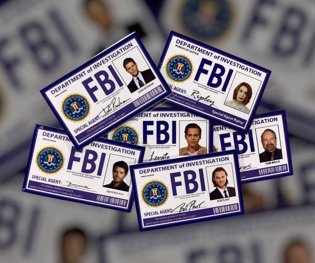  FBI Novelty ID Badge Halloween Costume Movie Prop : Office  Products