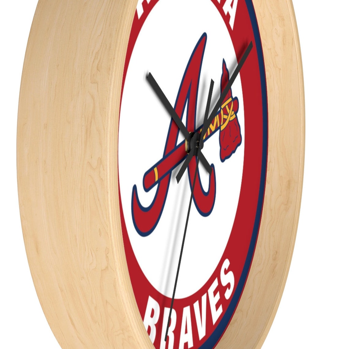 Atlanta Braves Baseball team themed wall clock for him for Etsy