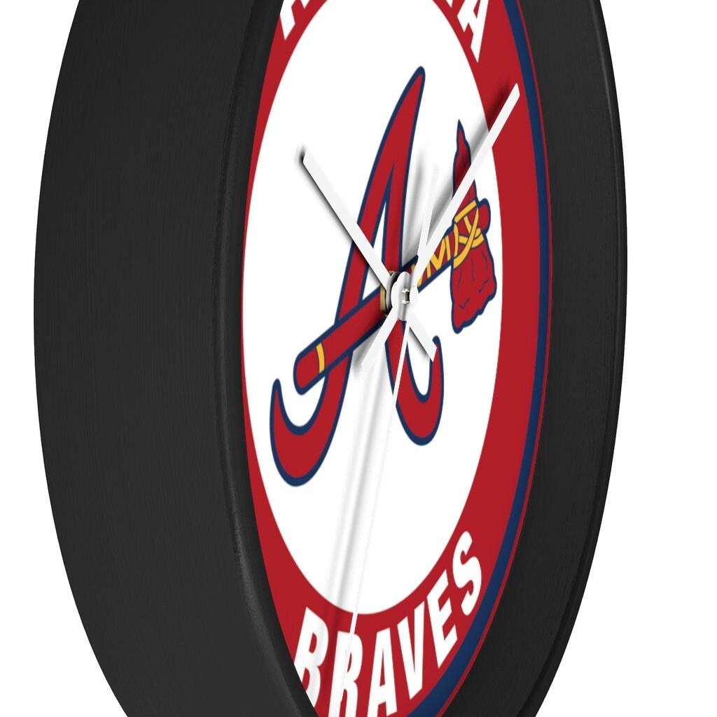 Atlanta Braves Baseball team themed wall clock for him for Etsy
