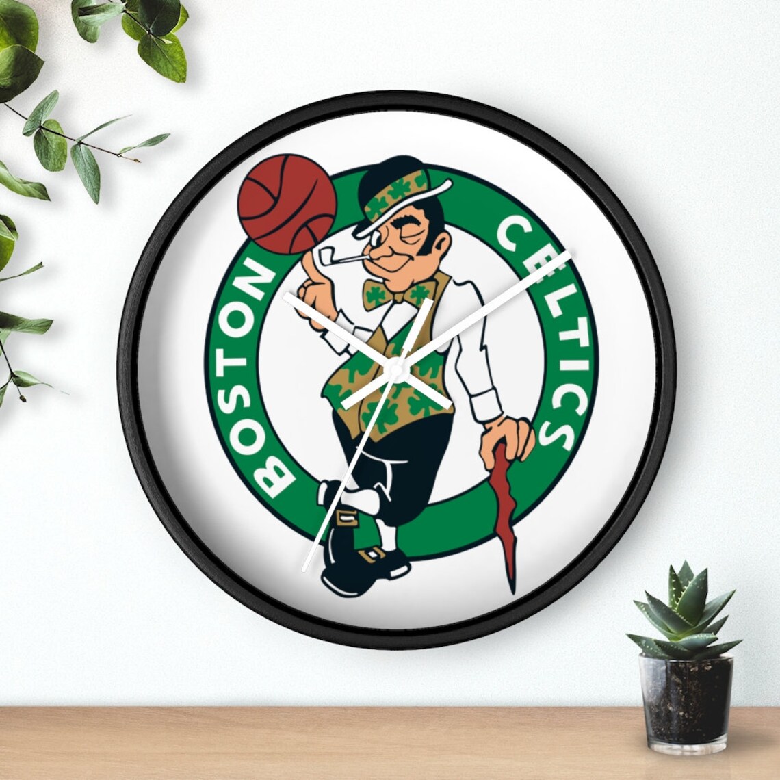 Boston Celtics Basketball team themed wall clock for him for | Etsy