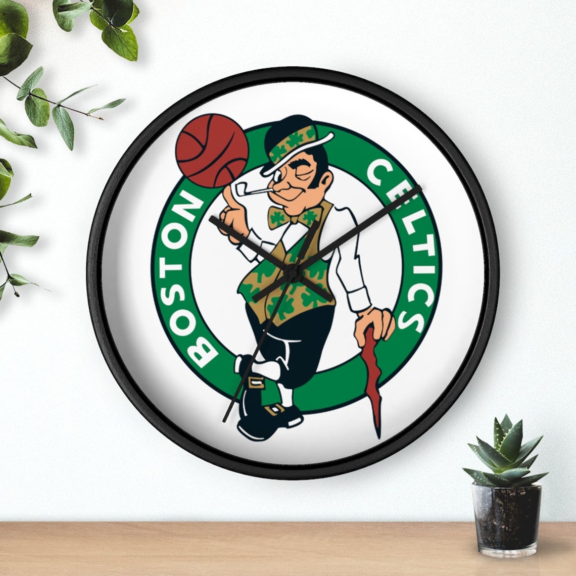 boston-celtics-basketball-team-themed-wall-clock-for-him-for-etsy