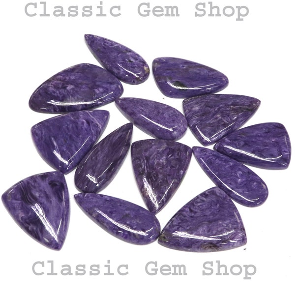 Natural Charoite, Mix Shape Lot, Charoite Gemstone, Mix Size Cabochons, AAA Quality Loose Gemstone Wholesale Supplier