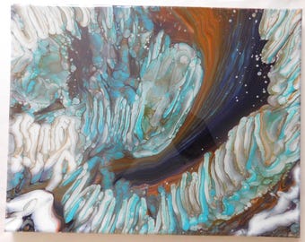 Cosmic Reef - Original Dynamic Abstract Fluid Art Painting