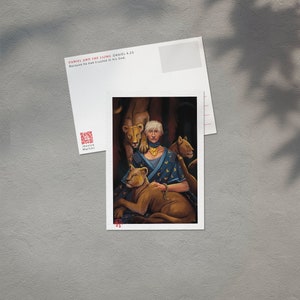 Carte postale "Daniel et les lions"
