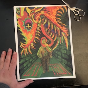 Monster Art Print, Senior Gallery Show, 9x11