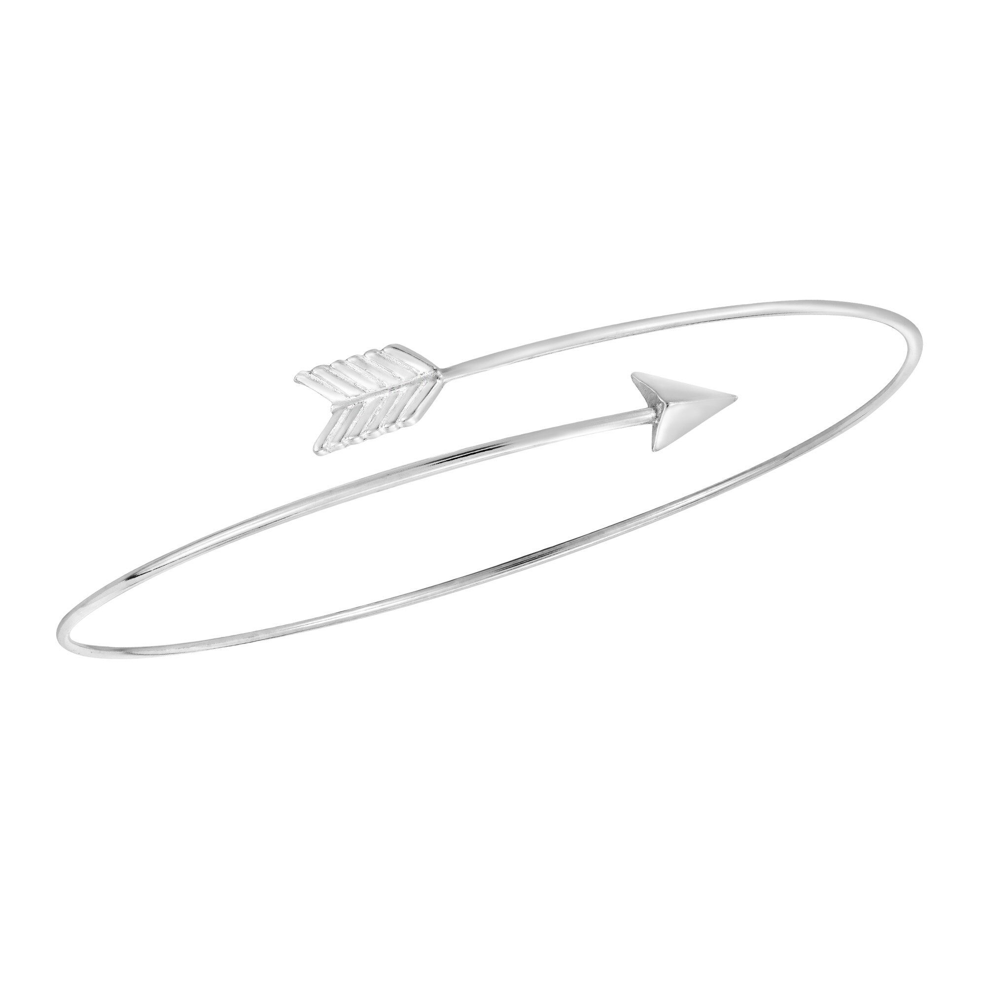 Sterling Silver Arrow Bangle Bracelet Etsy