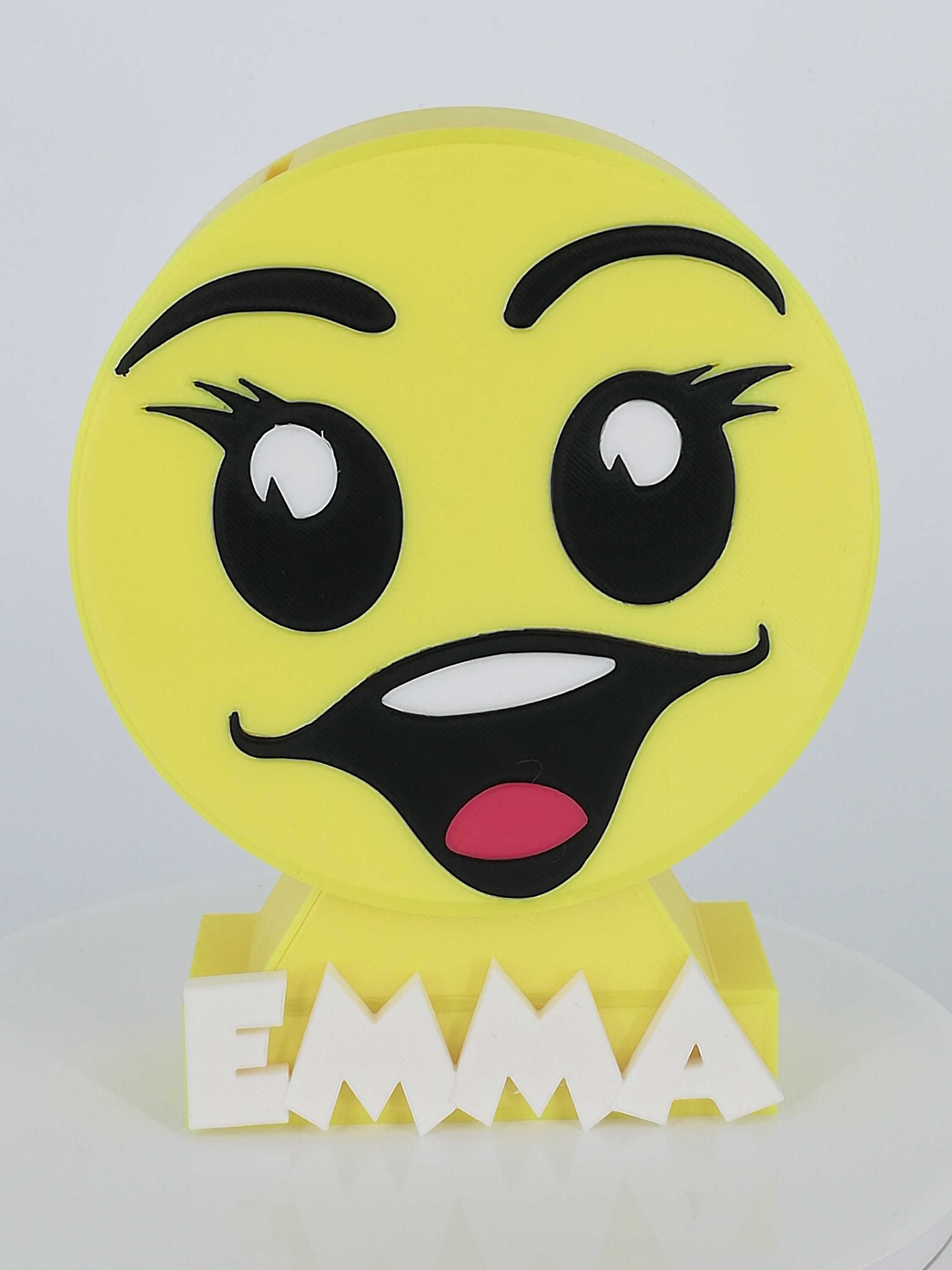 Tirelire Enfant Couleur Jaune ' Série Emma Personnalisée à Son Prénom Baptême Cadeau Anniversaire Ti