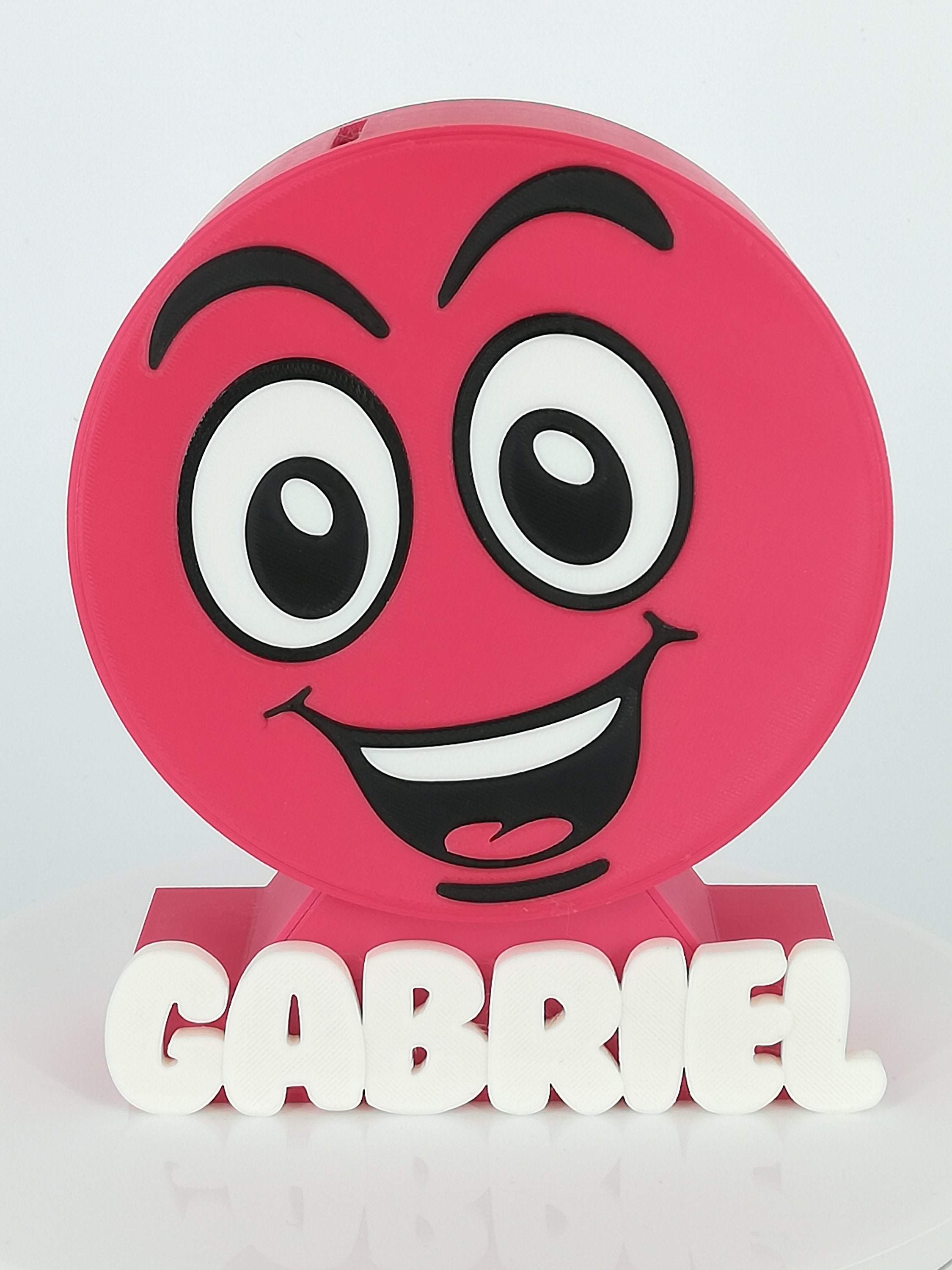 Tirelire Enfant Couleur Rouge ' Série Gabriel Personnalisée à Son Prénom Baptême Cadeau Anniversaire