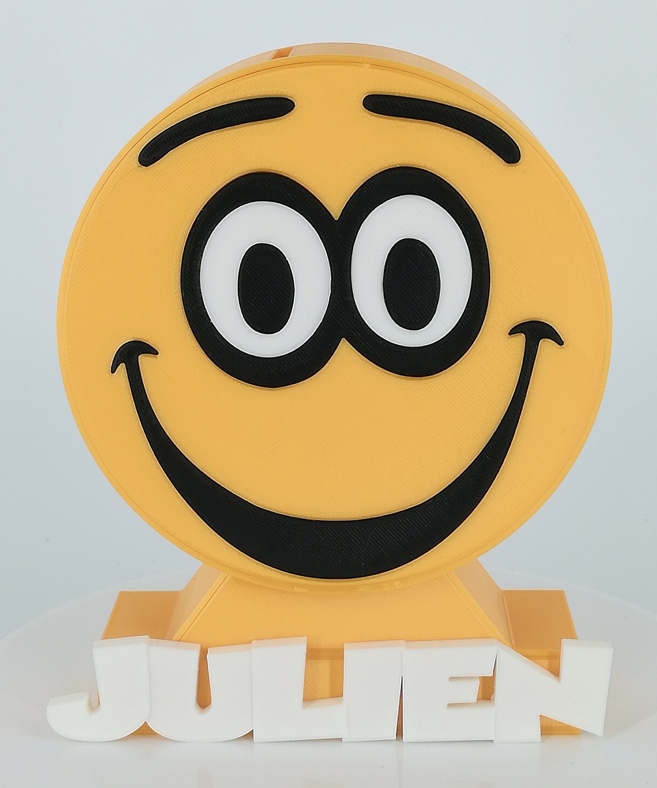 Tirelire Enfant Couleur Orange ' Série Julien Personnalisée à Son Prénom Baptême Cadeau Anniversaire