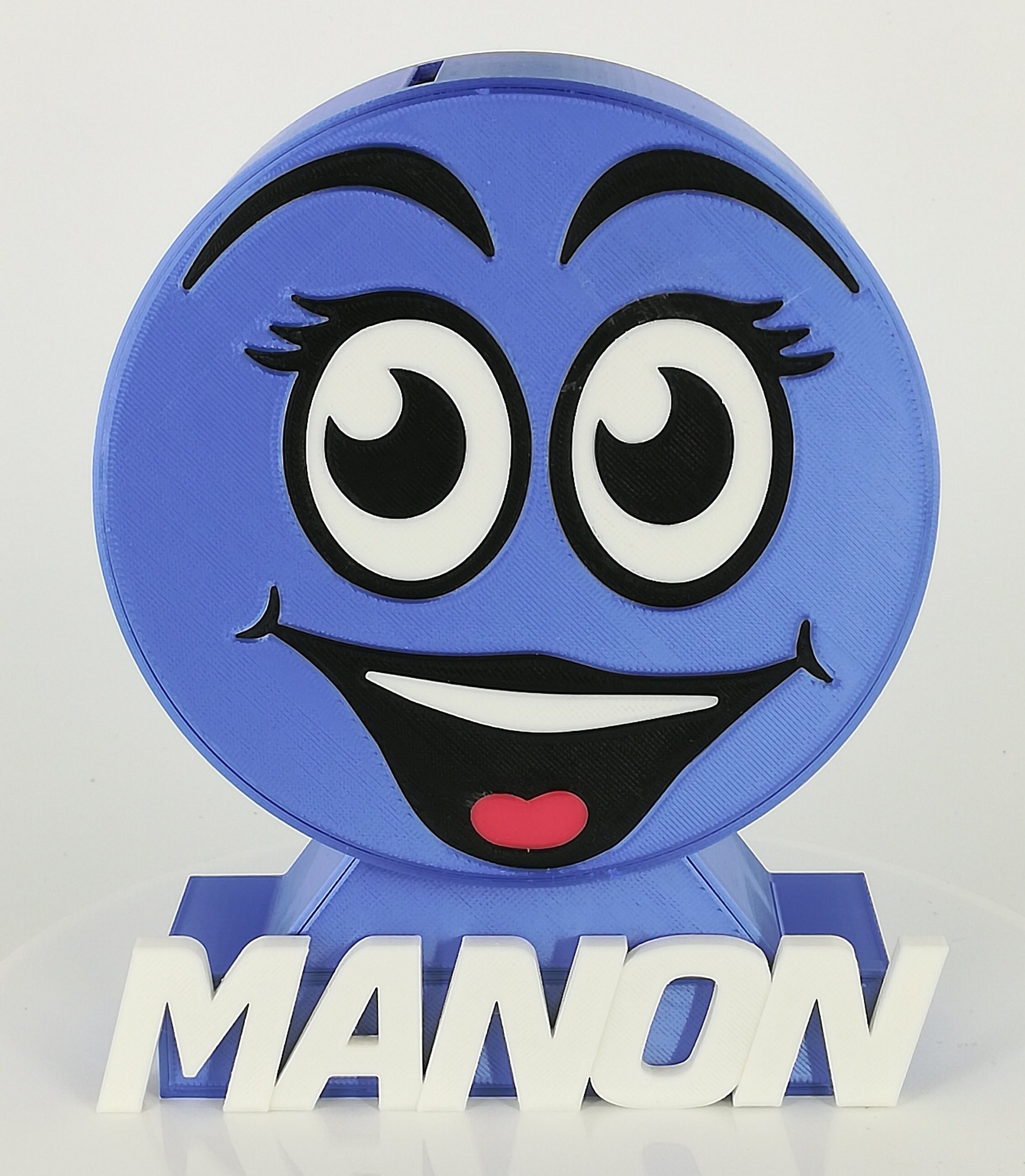 Tirelire Enfant Couleur Bleu Ciel ' Série Manon Personnalisée à Son Prénom Baptême Cadeau Anniversai
