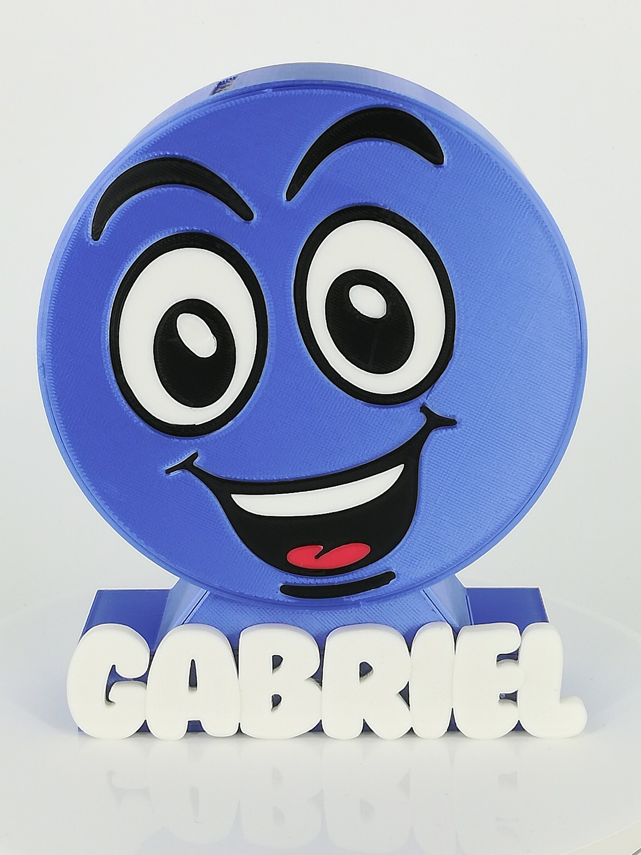 Tirelire Enfant Couleur Bleu Ciel ' Série Gabriel Personnalisée à Son Prénom Baptême Cadeau Annivers