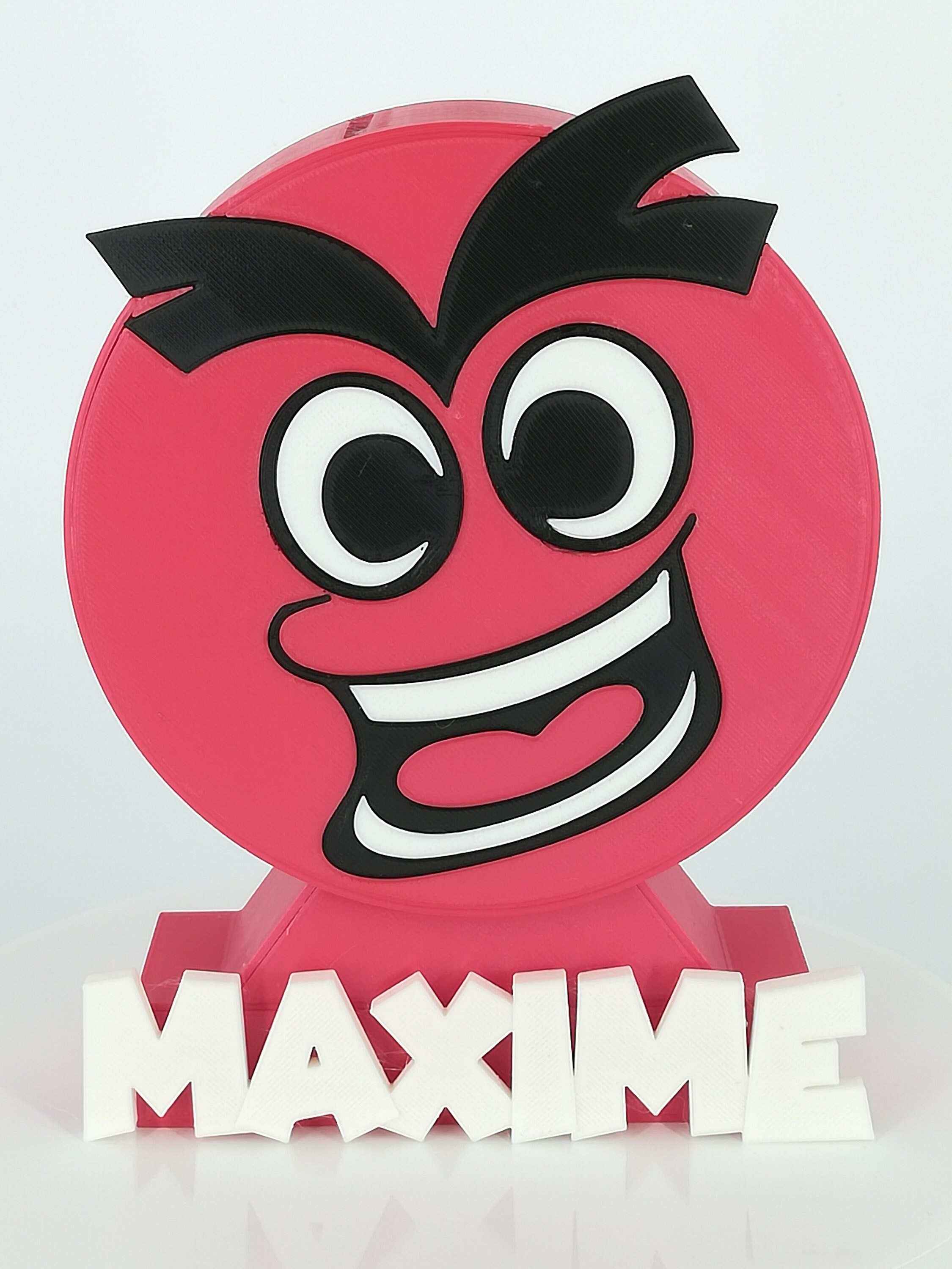 Tirelire Enfant Couleur Rouge ' Série Maxime Personnalisée à Son Prénom Baptême Cadeau Anniversaire 