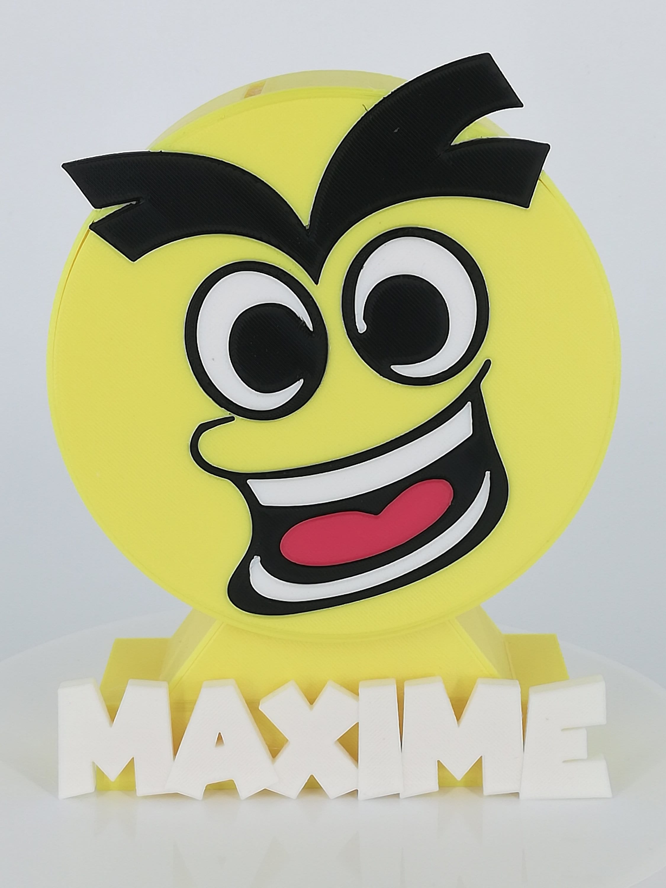 Tirelire Enfant Couleur Jaune Série Maxime ' Personnalisée à Son Prénom Baptême Cadeau Anniversaire 