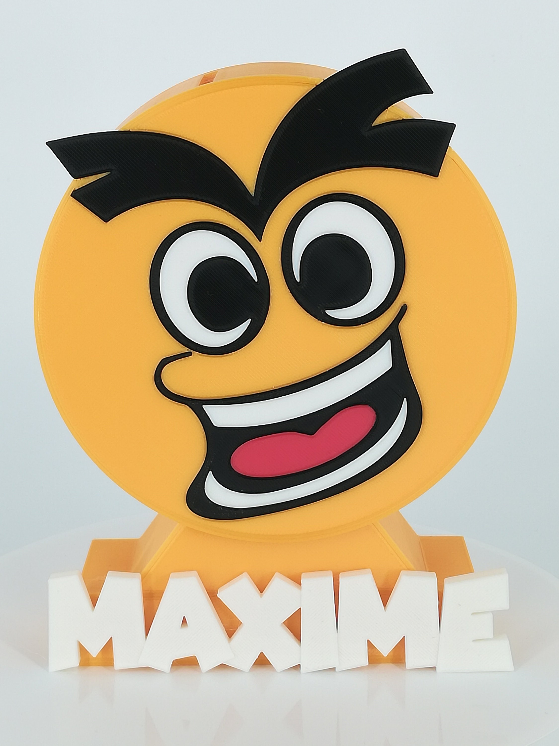 Tirelire Enfant Couleur Orange ' Série Maxime Personnalisée à Son Prénom Baptême Cadeau Anniversaire